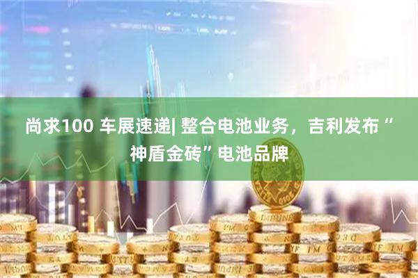 尚求100 车展速递| 整合电池业务,吉利发布“神盾金砖”电池品牌