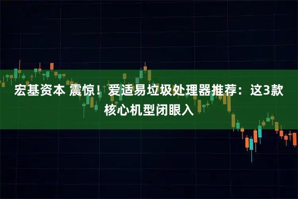 宏基资本 震惊!爱适易垃圾处理器推荐:这3款核心机型闭眼入